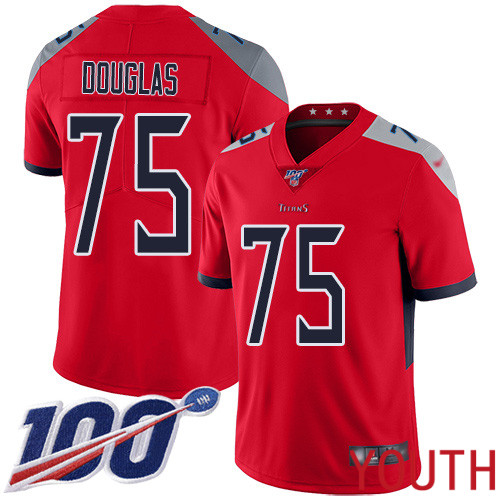 Tennessee Titans Limited Red Youth Jamil Douglas Jersey NFL Football #75 100th Season Inverted Legend->women nfl jersey->Women Jersey